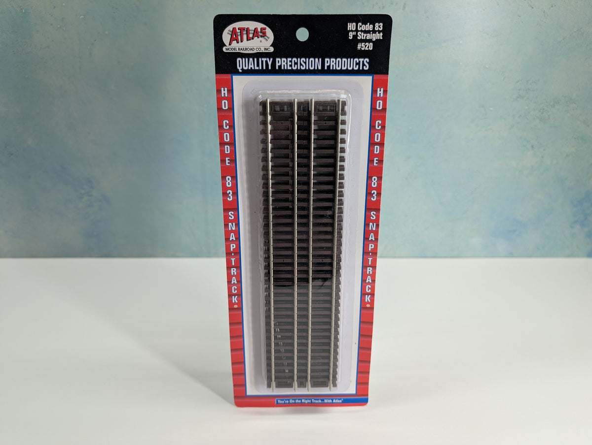 Atlas 520 HO Scale 9" Straight Nickel Silver Code 83 Track (6 pcs)
