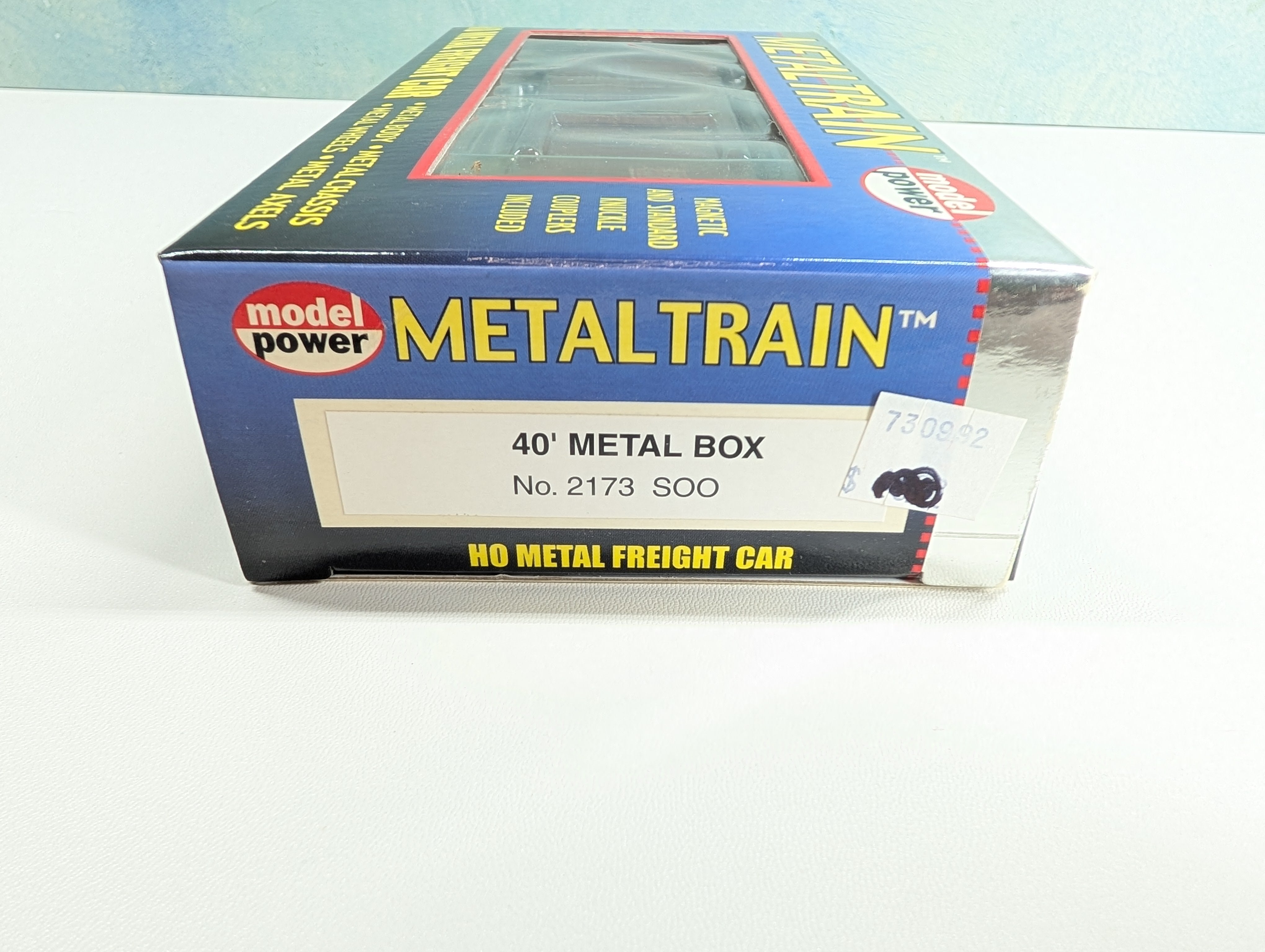 Model Power 2713 HO Scale 40' Metal Box Car, Metal Train SOO Line #44475 Metal Wheels