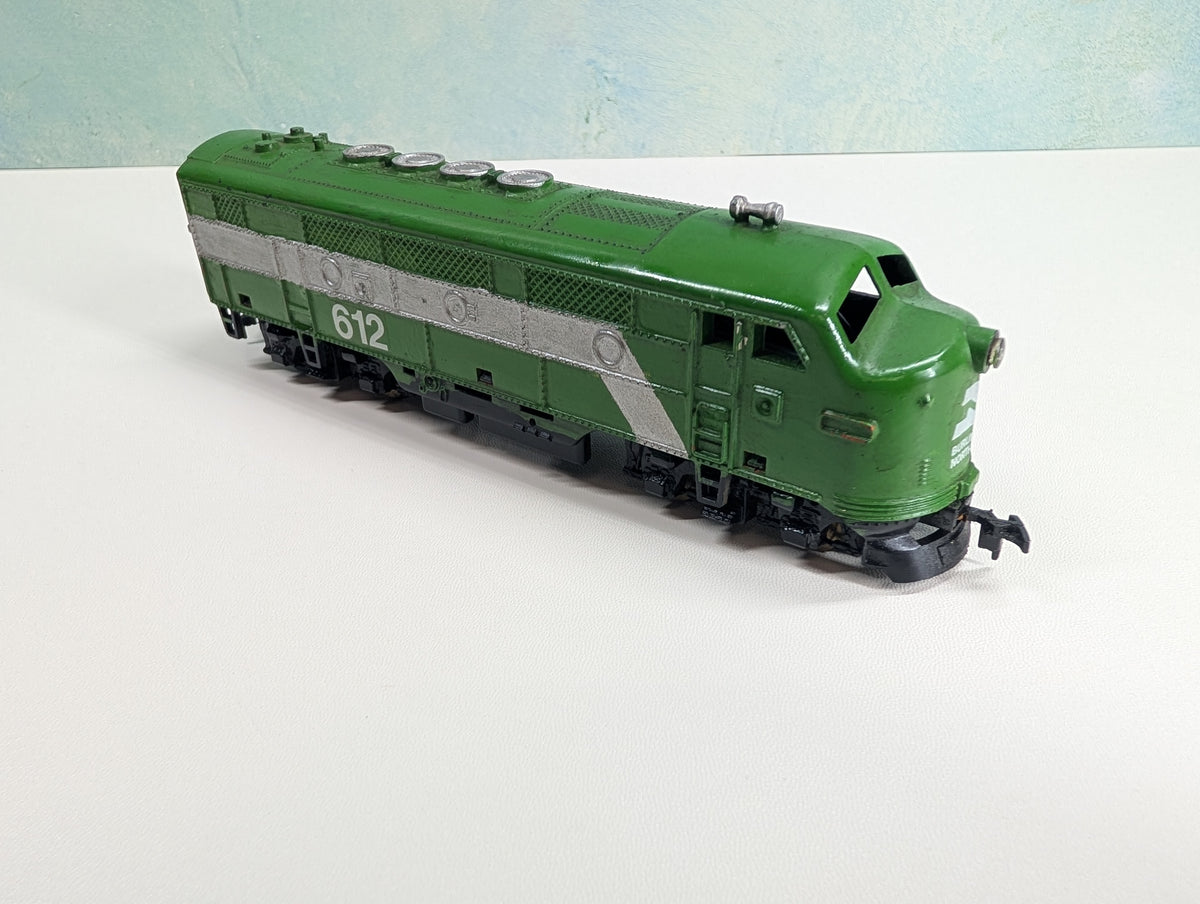 USED MARX HO Scale Diesel Locomotive Burlington Northern #612 Custom - Tested! DC