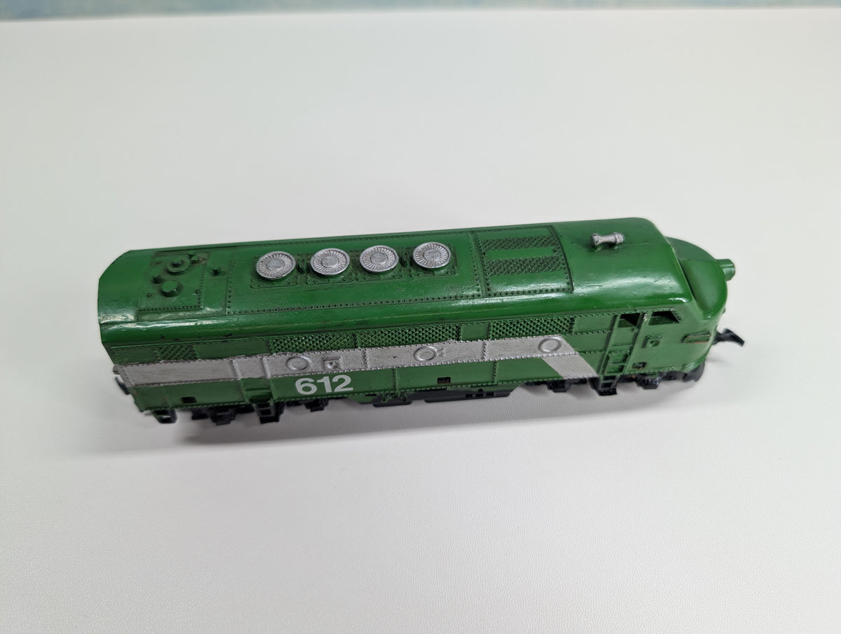 USED MARX HO Scale Diesel Locomotive Burlington Northern #612 Custom - Tested! DC