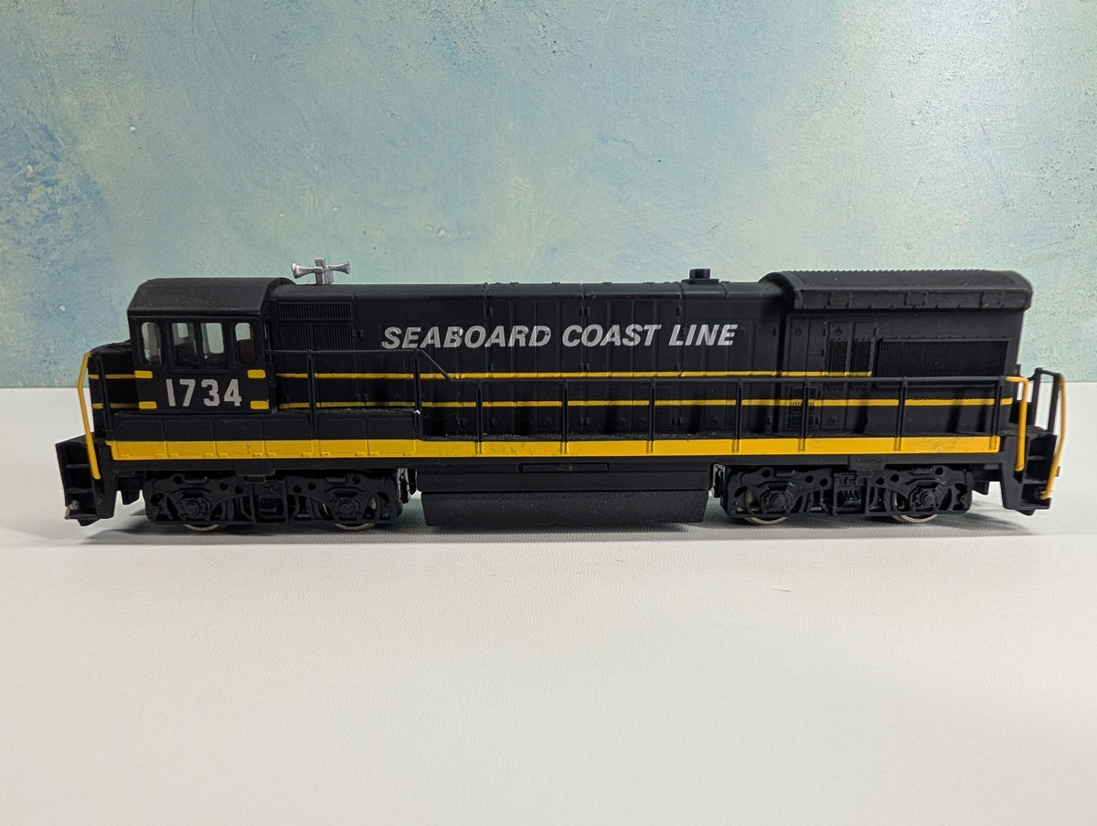 USED Bachmann HO Scale U33B Diesel Locomotive Seaboard Coast Line SCL #1734 Tested! DC