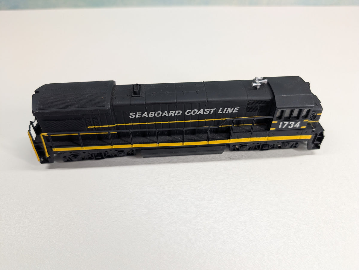 USED Bachmann HO Scale U33B Diesel Locomotive Seaboard Coast Line SCL #1734 Tested! DC