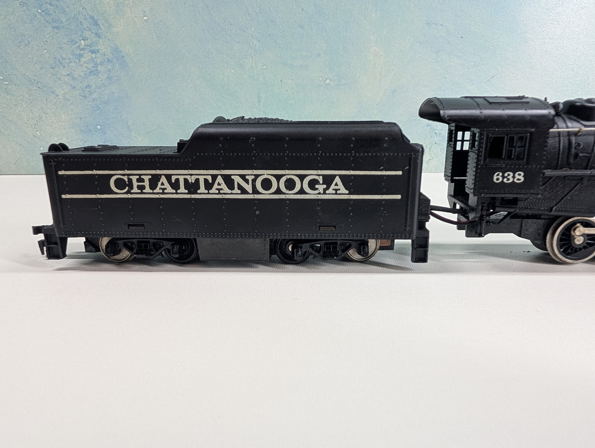 USED Tyco HO Scale 0-8-0 Steam Locomotive Chattanooga #638 Tested! DC