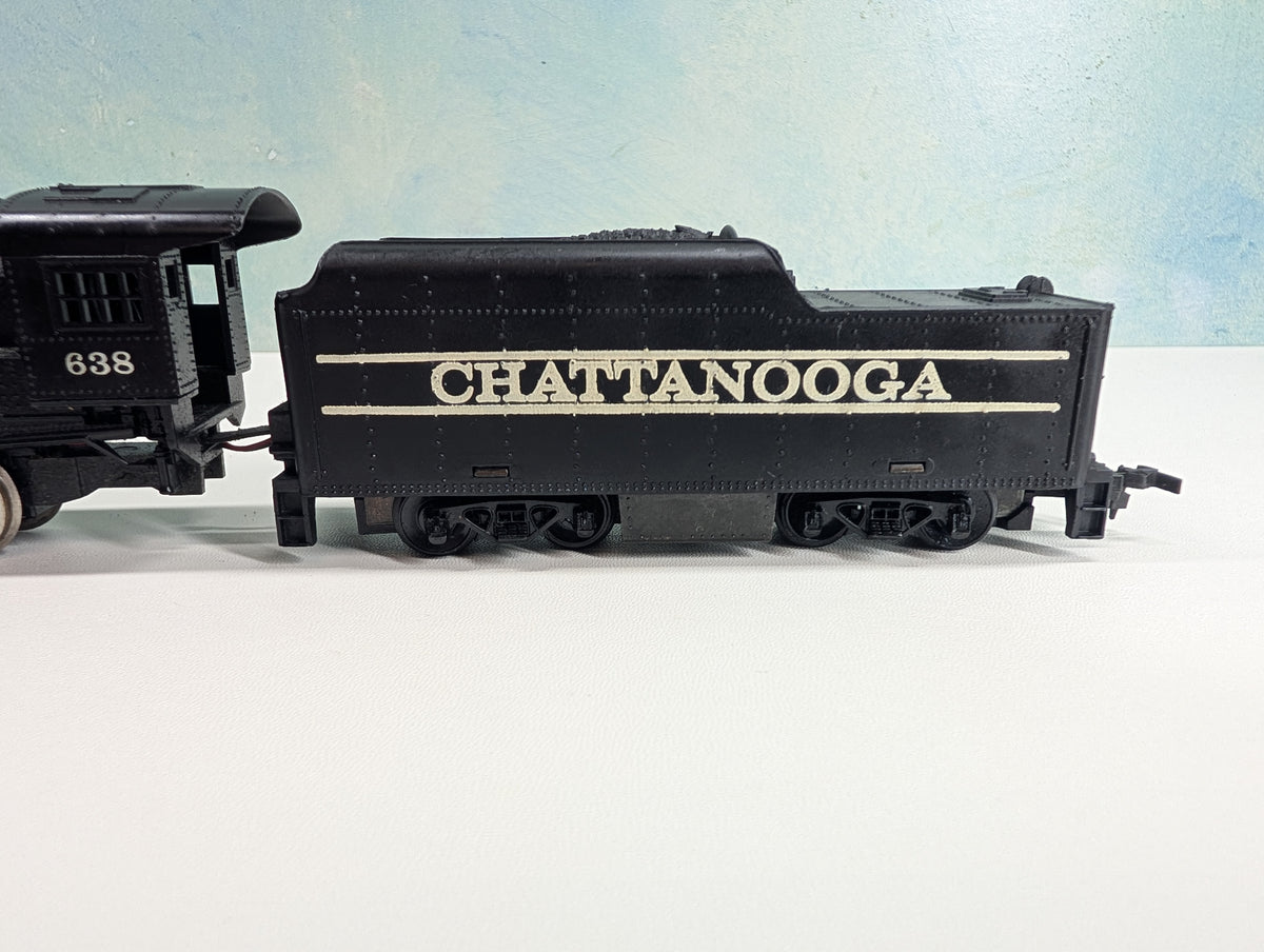 USED Tyco HO Scale 0-8-0 Steam Locomotive Chattanooga #638 Tested! DC