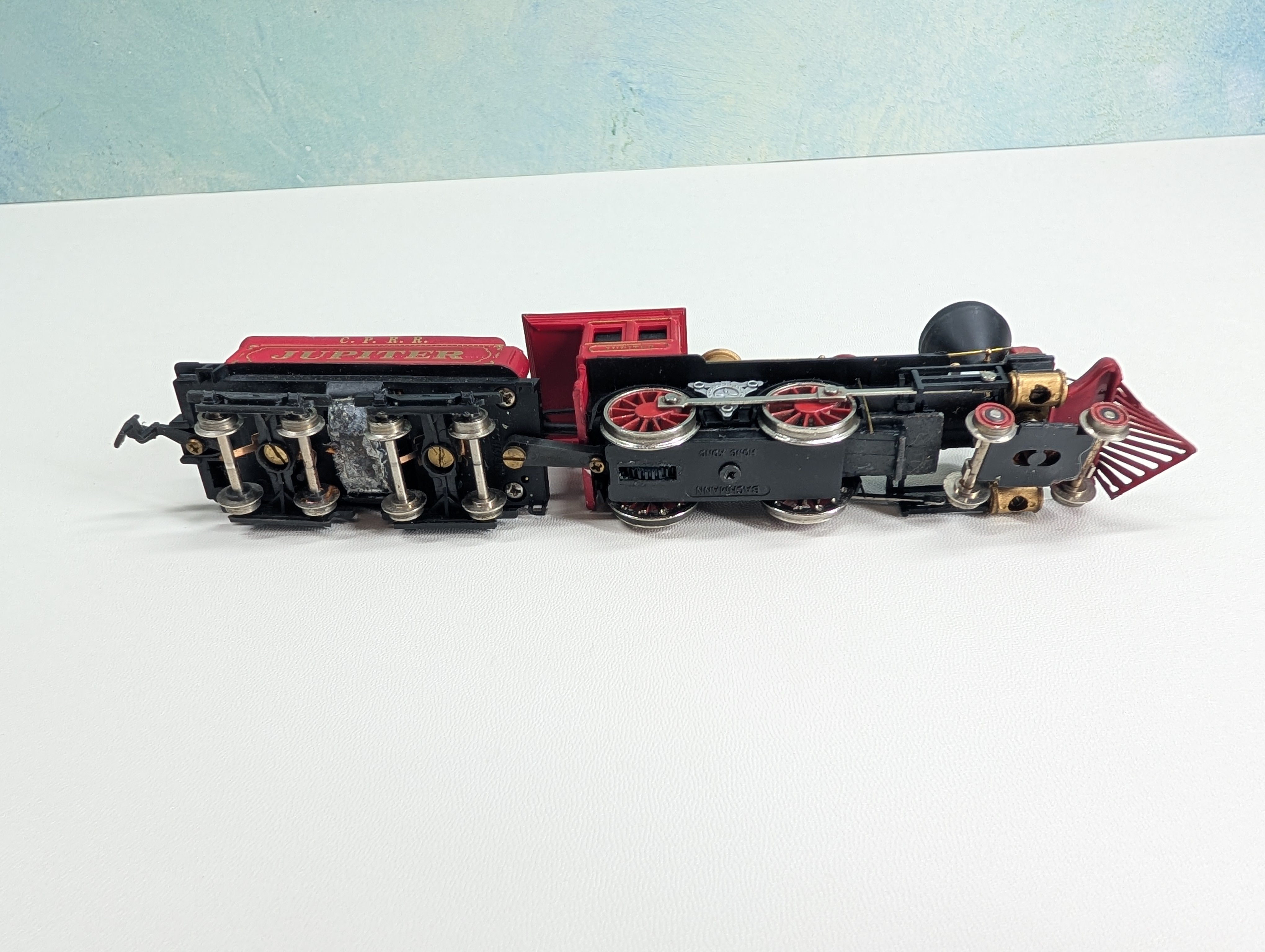 USED Bachmann HO Scale 4-4-0 Steam Engine w/ Tender Jupiter #60 Tested! DC