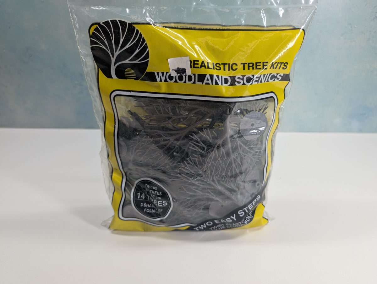 Woodland Scenics TR1102 MULTI Scale Light, Medium & Dark Green Trees KIT 3"-5" (14 pcs)