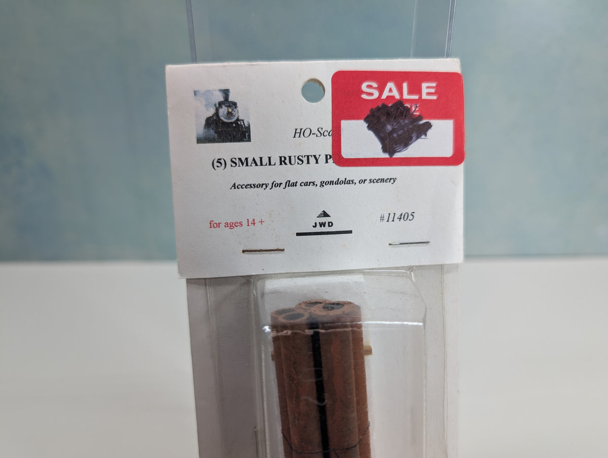 JWD Premium Products 11405 HO Scale Small Rusty Pipe Load, Flanged