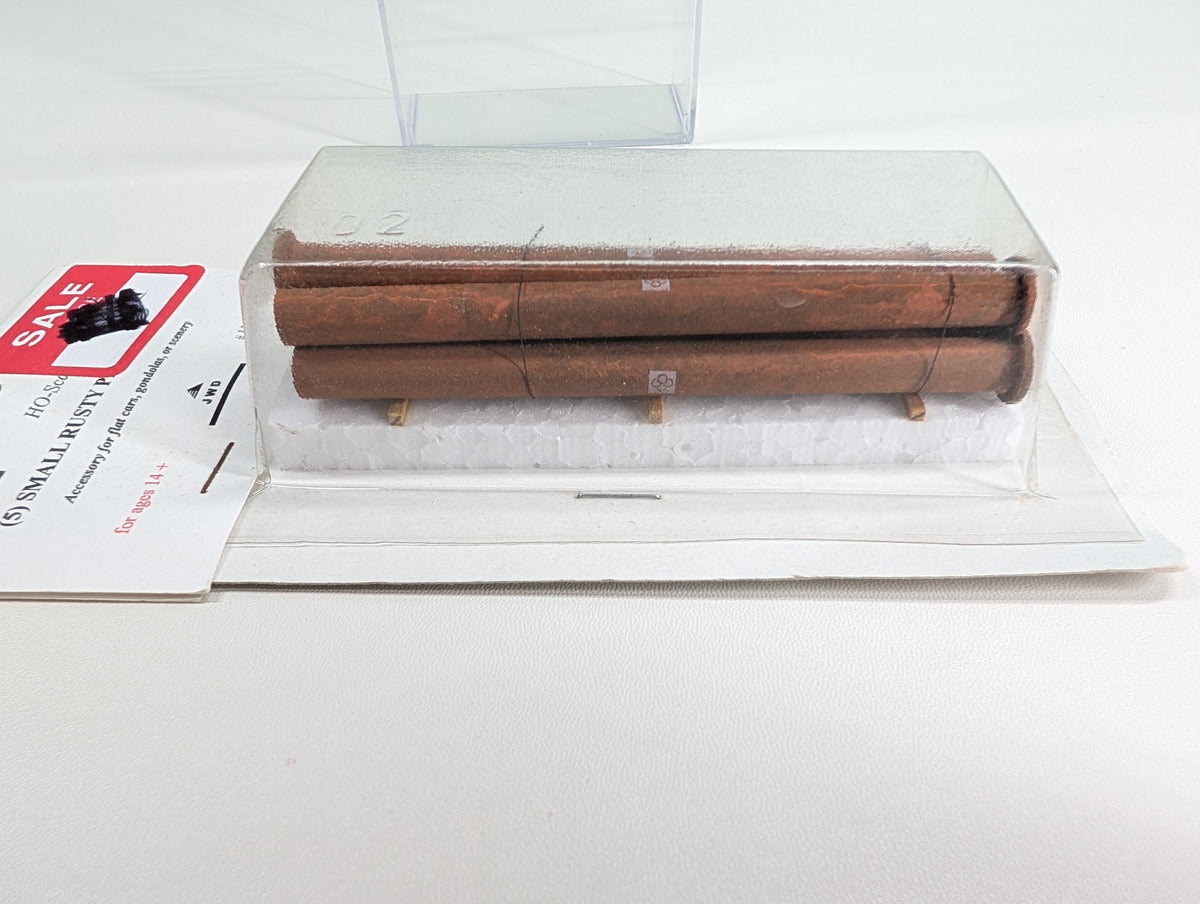 JWD Premium Products 11405 HO Scale Small Rusty Pipe Load, Flanged
