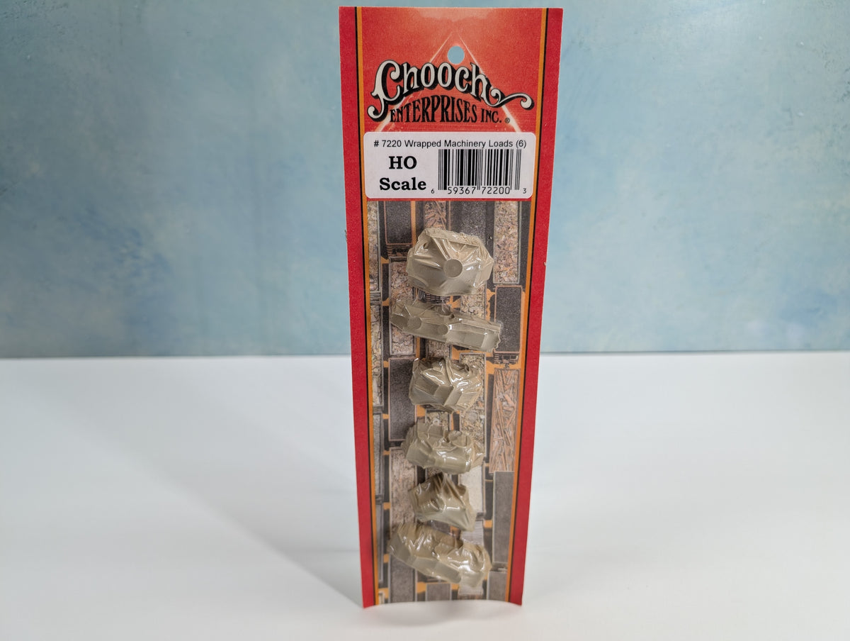 Chooch Enterprises Inc 7220 HO Scale Wrapped Machinery Loads (6 pcs)