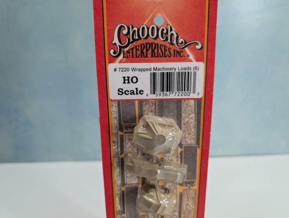 Chooch Enterprises Inc 7220 HO Scale Wrapped Machinery Loads (6 pcs)
