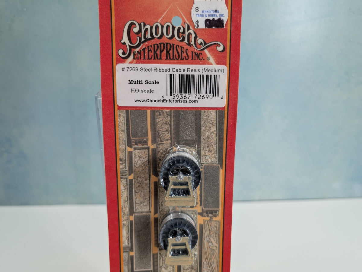 Chooch Enterprises Inc 7269 HO Scale Steel Ribbed Cable Reels (Medium)