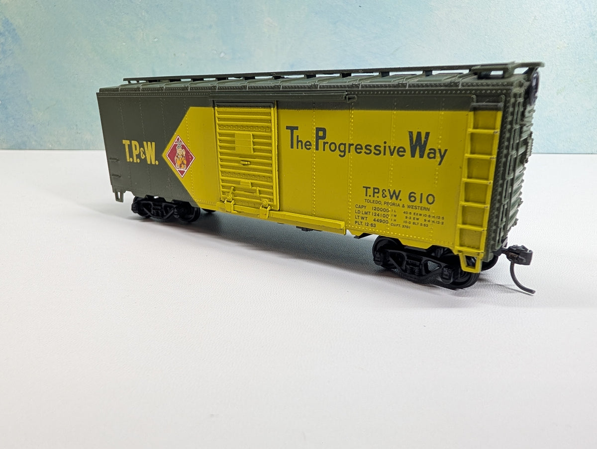 USED Athearn HO Scale 40' Box Car Toledo Peoria and Western TP&W #610 Bev-Bel