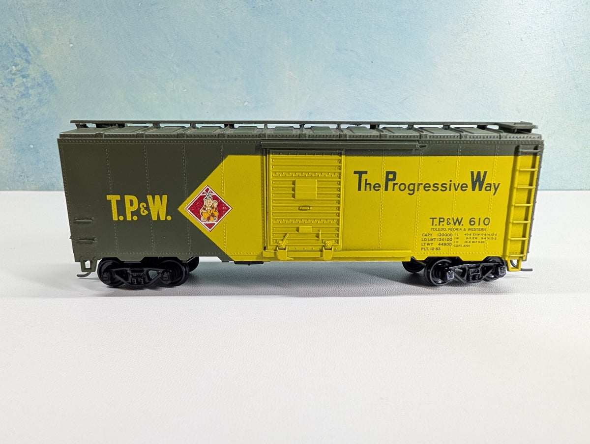USED Athearn HO Scale 40' Box Car Toledo Peoria and Western TP&W #610 Bev-Bel