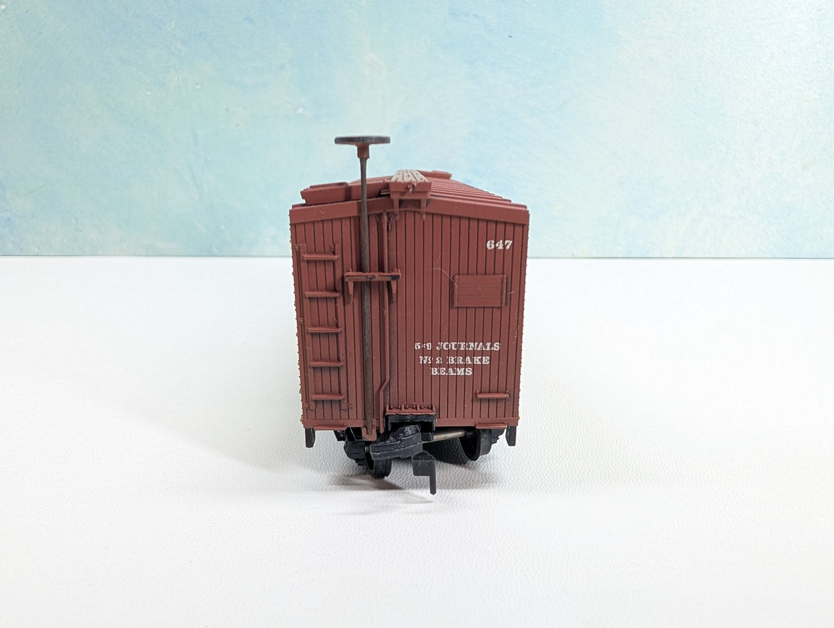 USED TRAIN MINIATURE HO Scale 40' Wooden Reefer Box Car, Billboard Quaker Oats #647