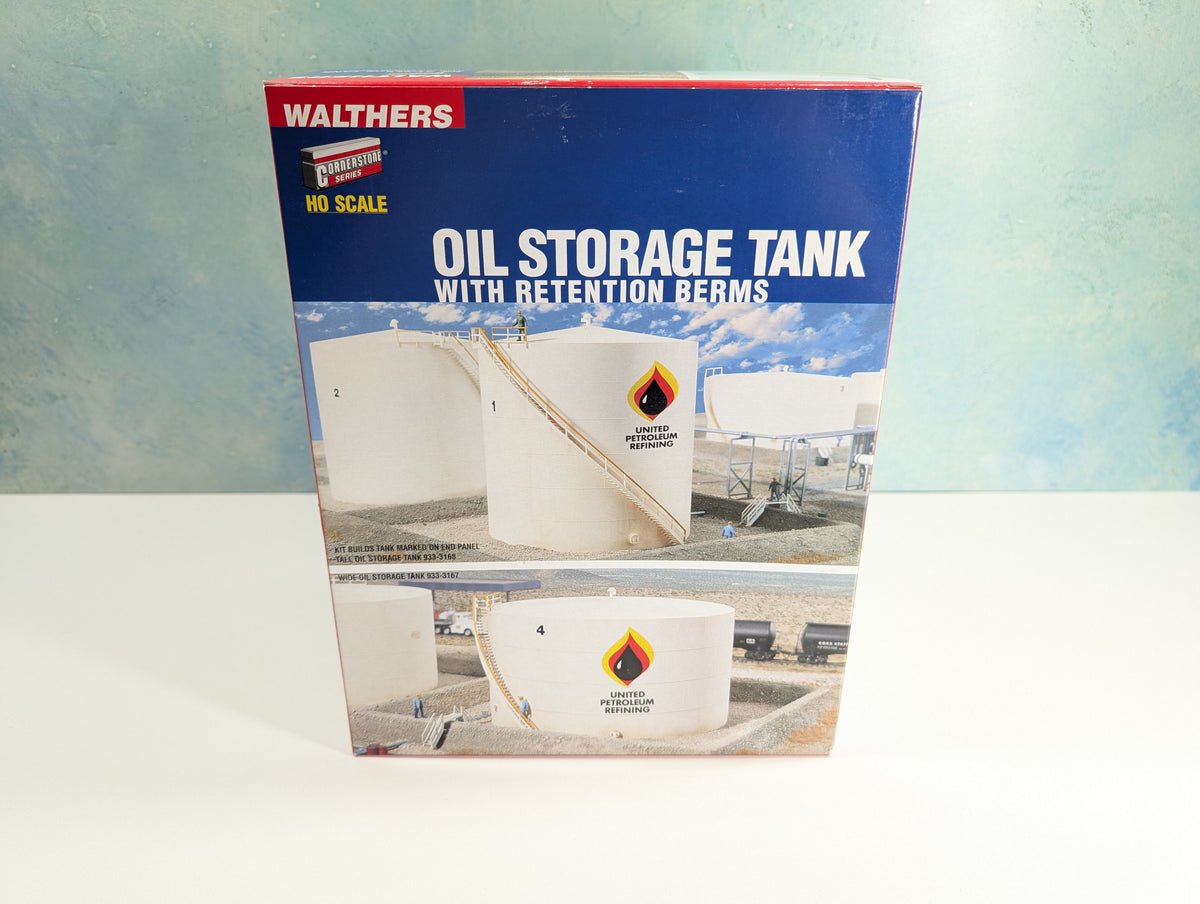 Walthers Cornerstone 933-3168 HO Scale Tall Oil Storage Tank w/ Retention Berms KIT