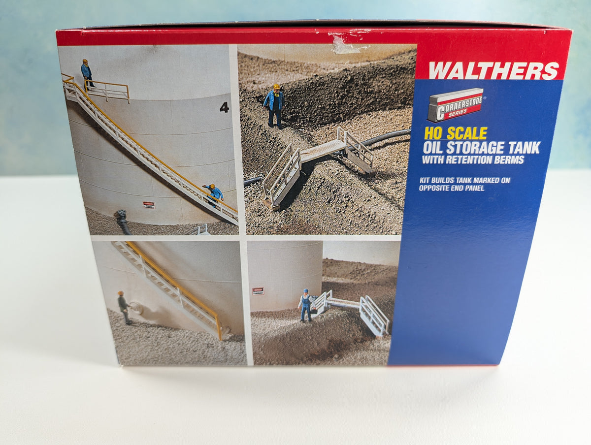Walthers Cornerstone 933-3168 HO Scale Tall Oil Storage Tank w/ Retention Berms KIT