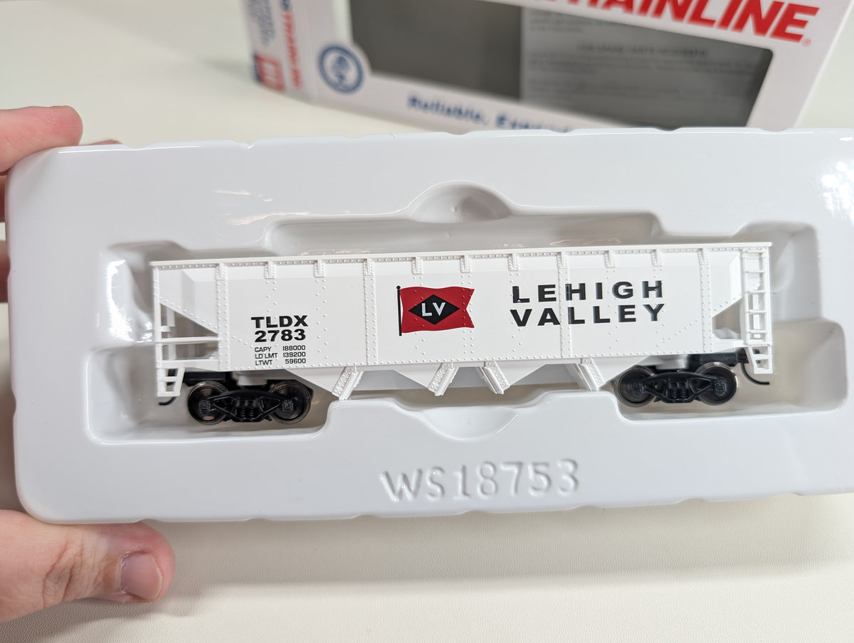 Walthers Trainline 931-1427 HO Scale Quad Hopper Lehigh Valley LV #2783 Metal Wheels