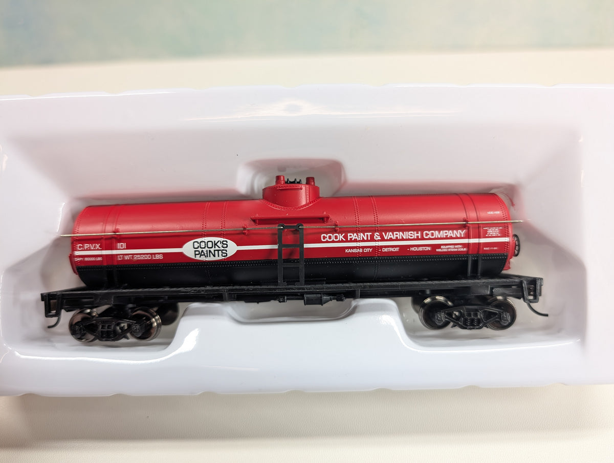 Walthers Trainline 931-1442 HO Scale Single Dome Tank Car Cook Paint & Varnish Co CPVX #101 Metal Wheels