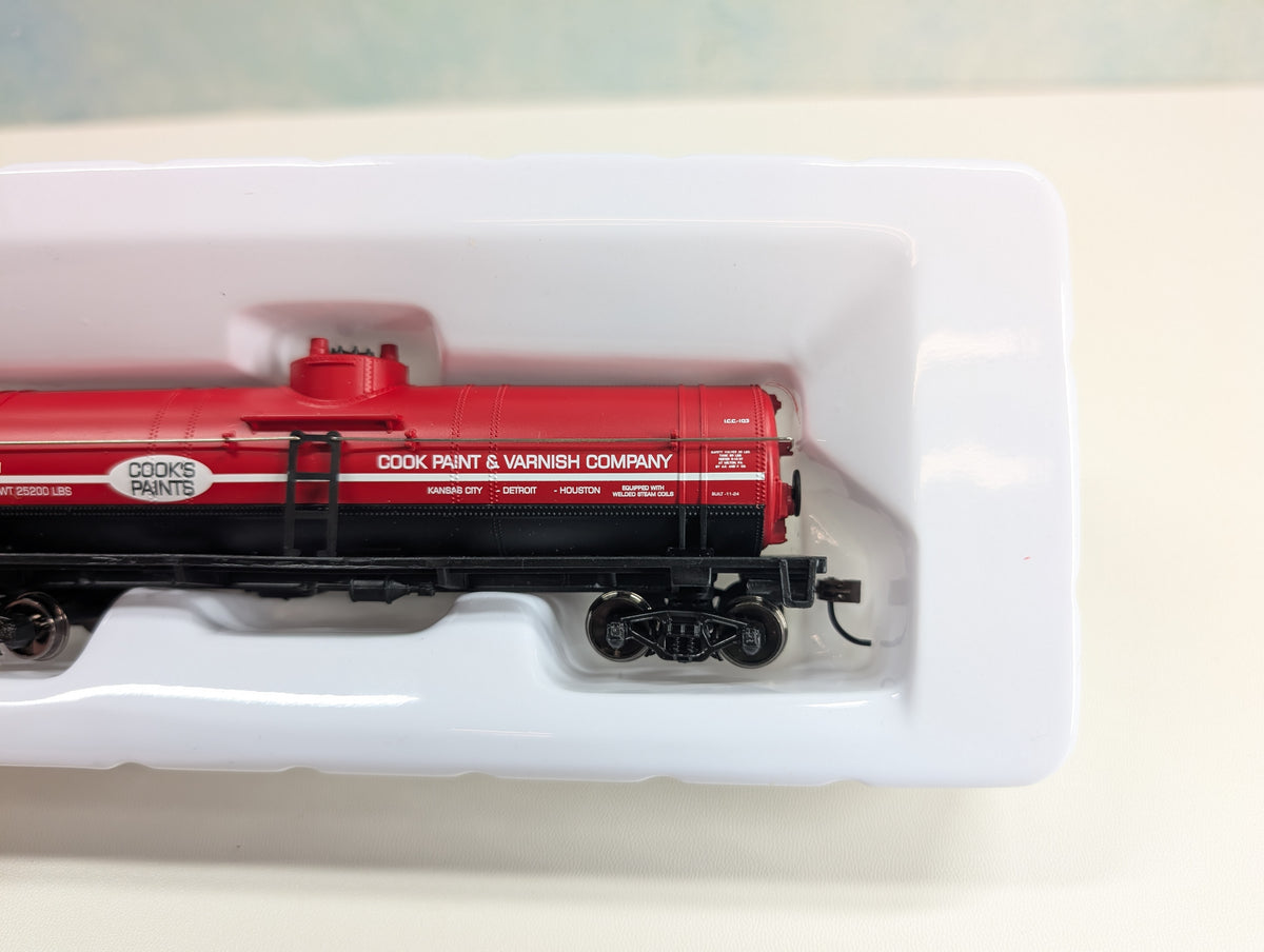 Walthers Trainline 931-1442 HO Scale Single Dome Tank Car Cook Paint & Varnish Co CPVX #101 Metal Wheels
