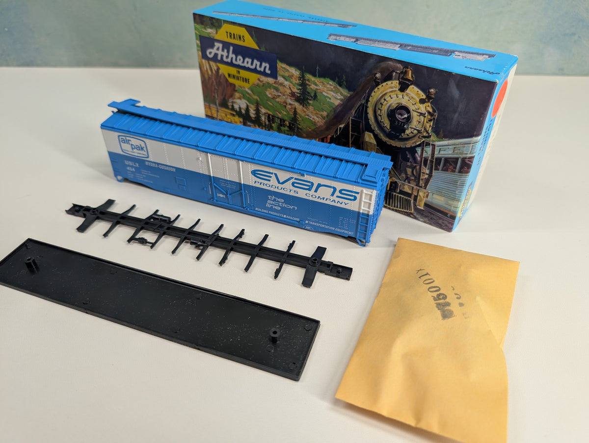 Athearn HO Scale 50' PD Box Car Evans USLX #454 Air Pak Hydra-Cushion KIT