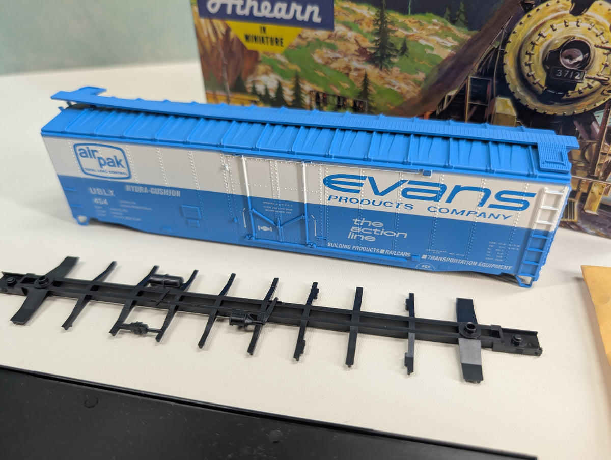 Athearn HO Scale 50' PD Box Car Evans USLX #454 Air Pak Hydra-Cushion KIT