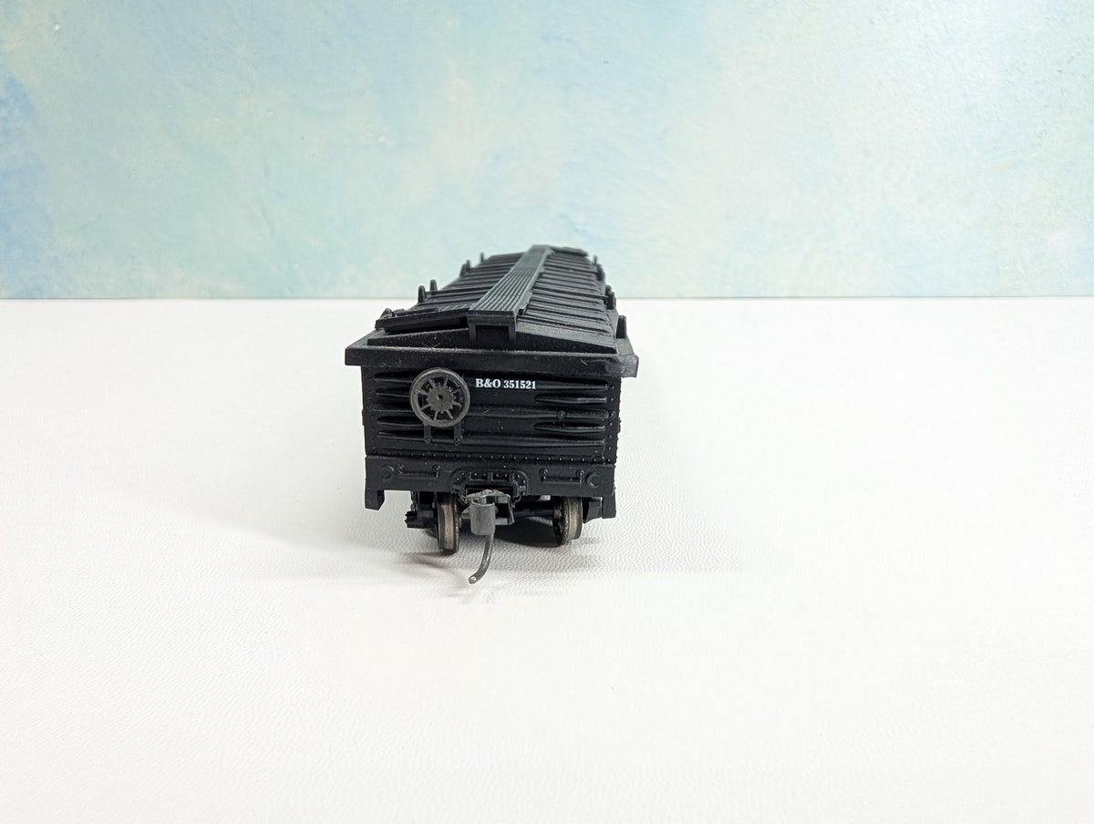 Athearn HO Scale 50' Covered Gondola Baltimore and Ohio B&O #351521 Metal Wheels, RailRunner Custom