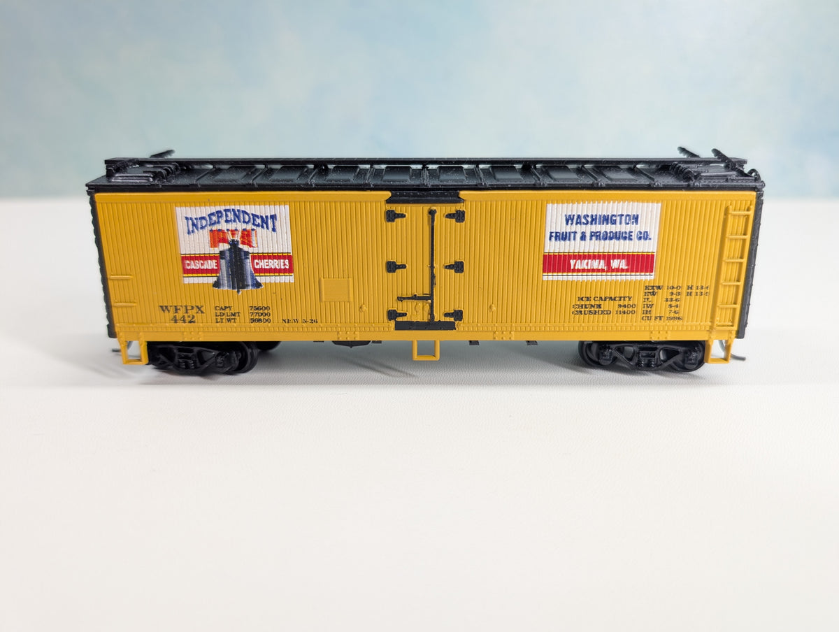 Athearn HO Scale 40' Steel Ice Bunker Reefer "Show Me Model Railroad Co" Independent Cascade Cherries WFPX #442 Washington Fruit & Produce