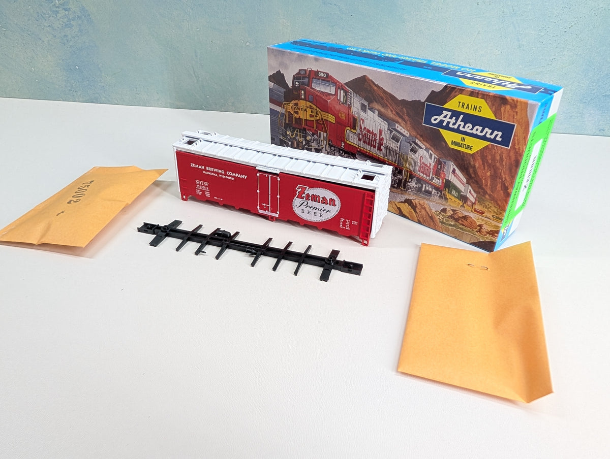 Athearn HO Scale 40' Steel Beer Reefer Zeman Premier Beer MILW #5973 Greenway Products Custom KIT
