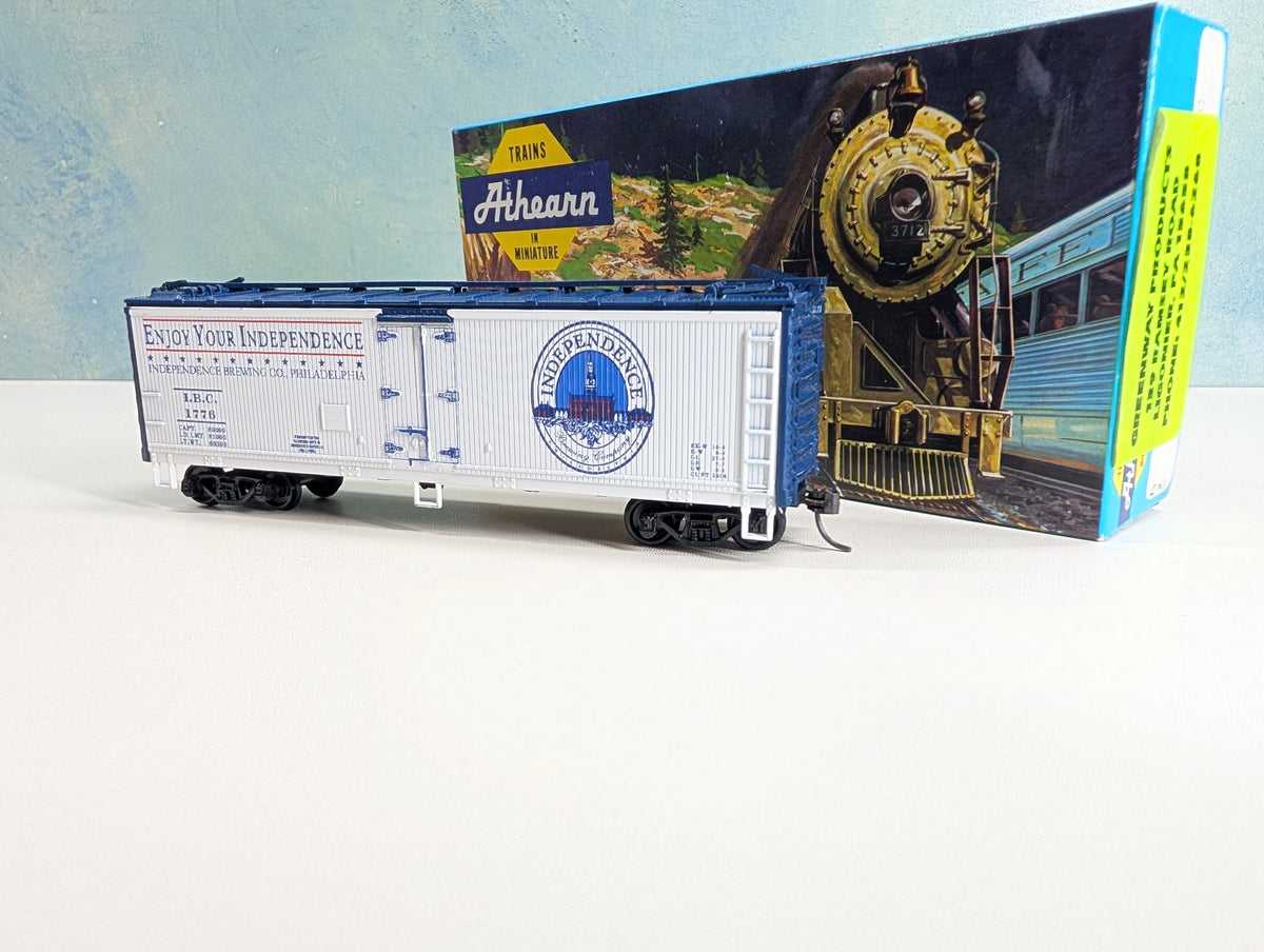 Athearn HO Scale 40' Steel Beer Reefer Independence Brewing Co, Philadelphia IBC #1776 Greenway Products Custom