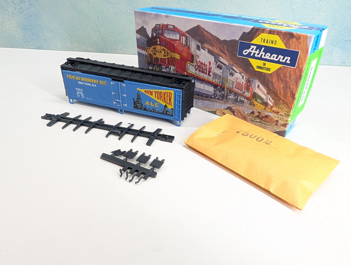 Athearn HO Scale 40' Steel Beer Reefer Fidelio Brewery, New York NY FBX #3636 Greenway Products Custom KIT