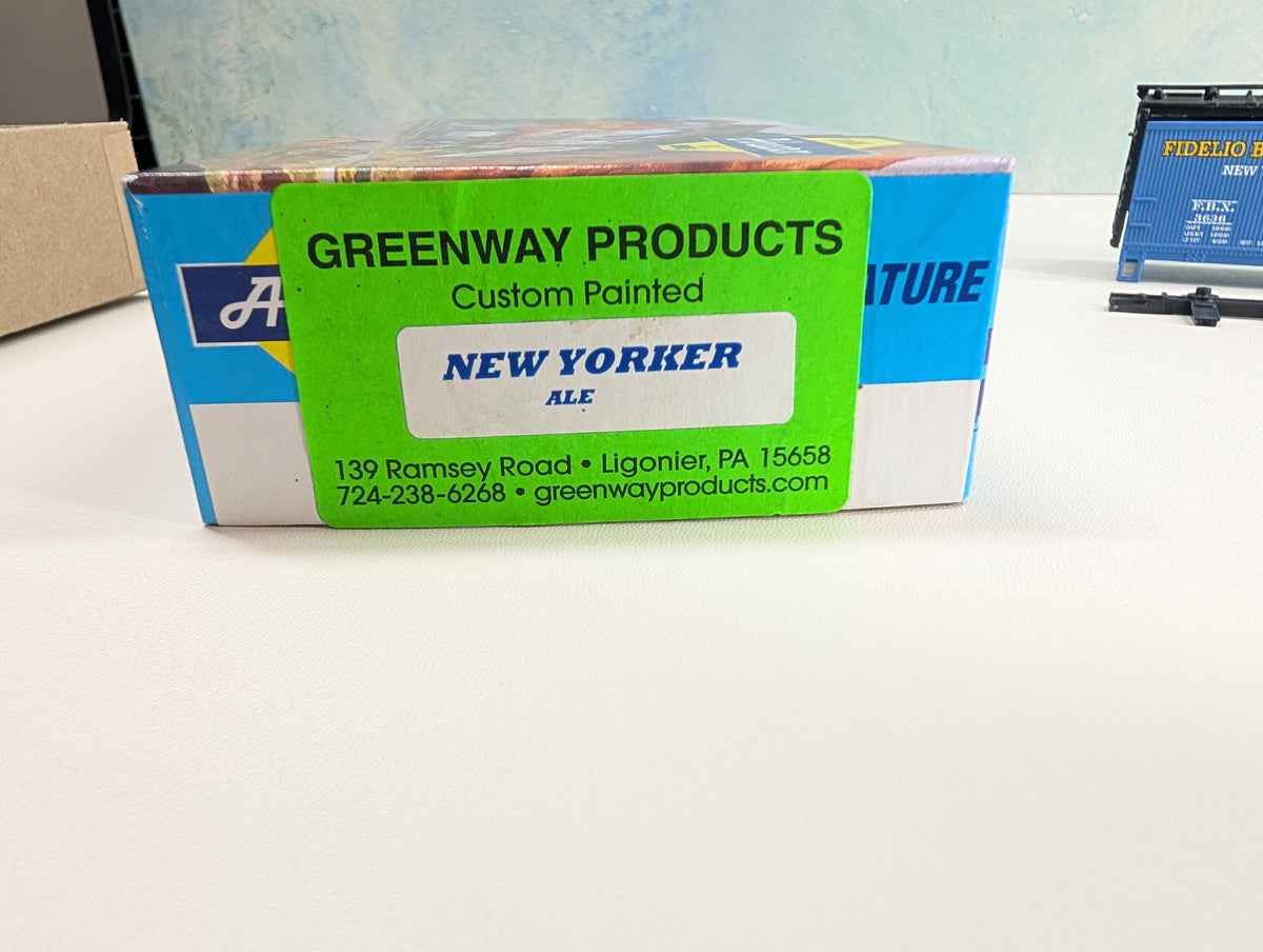 Athearn HO Scale 40' Steel Beer Reefer Fidelio Brewery, New York NY FBX #3636 Greenway Products Custom KIT