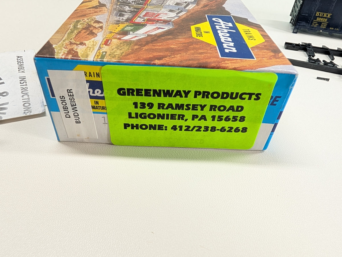 Athearn HO Scale 40' Steel Beer Reefer DuBois Budweiser Beer DUBX #52620 Greenway Products Custom KIT