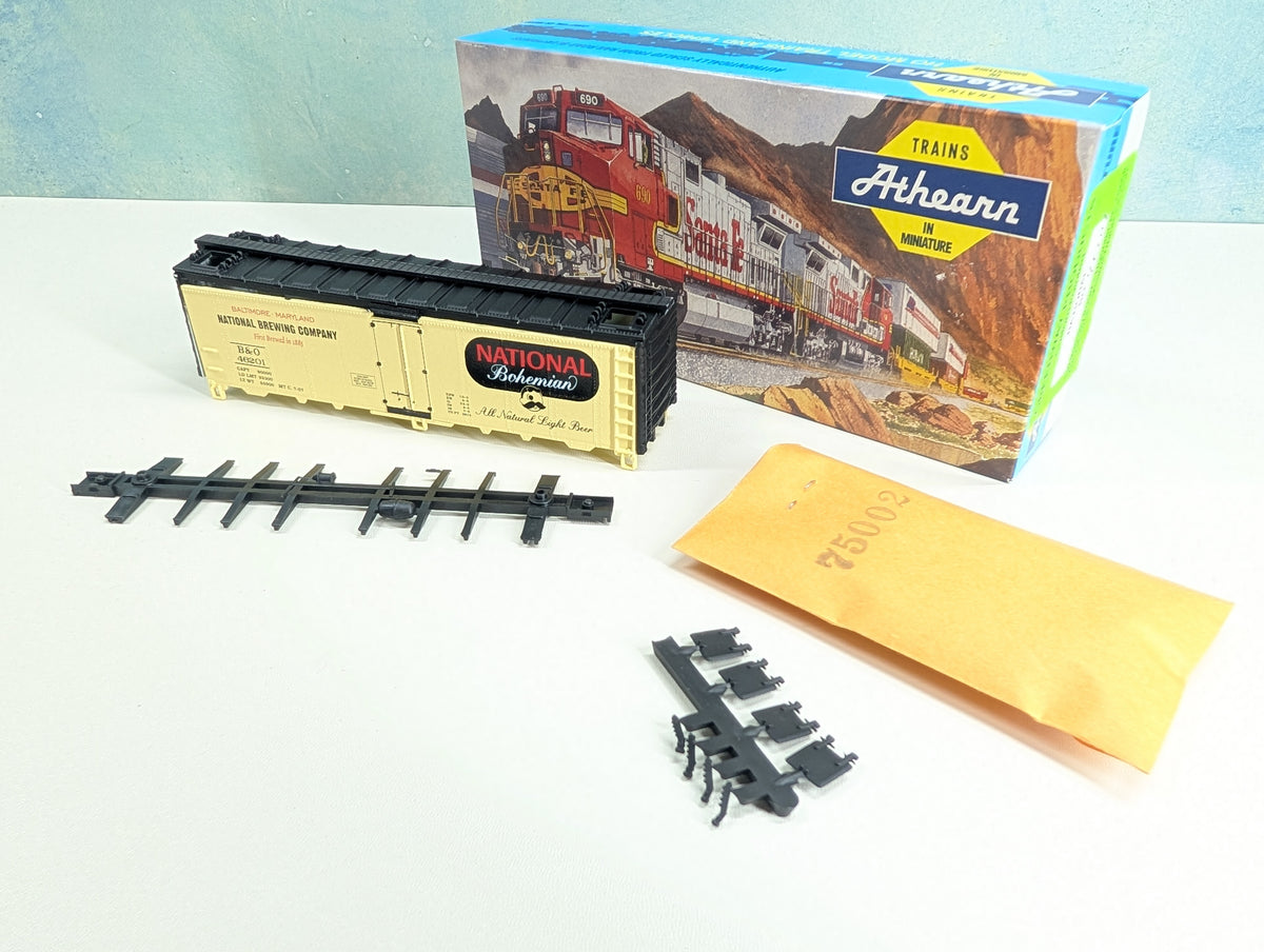 Athearn HO Scale 40' Steel Beer Reefer National Bohemian Beer B&O #46201 Greenway Products Custom KIT