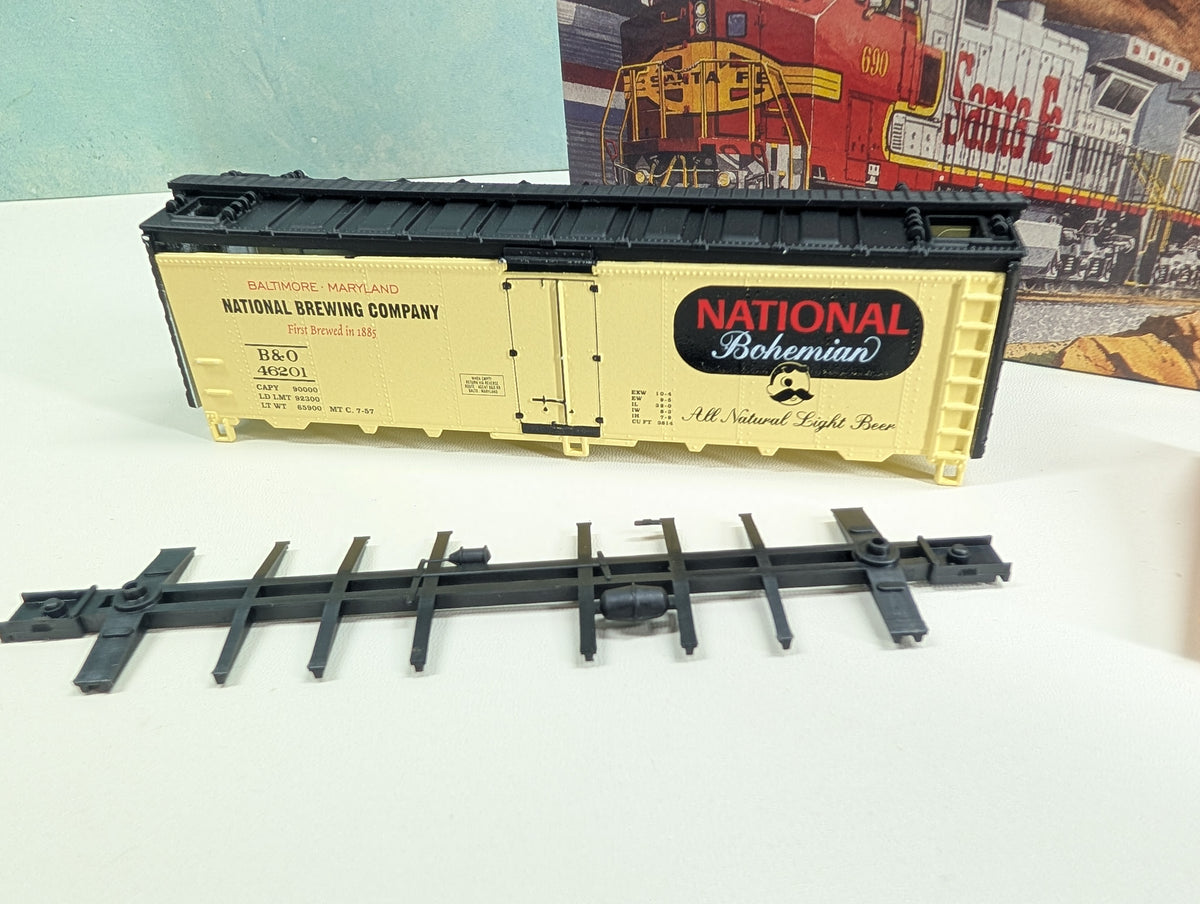 Athearn HO Scale 40' Steel Beer Reefer National Bohemian Beer B&O #46201 Greenway Products Custom KIT