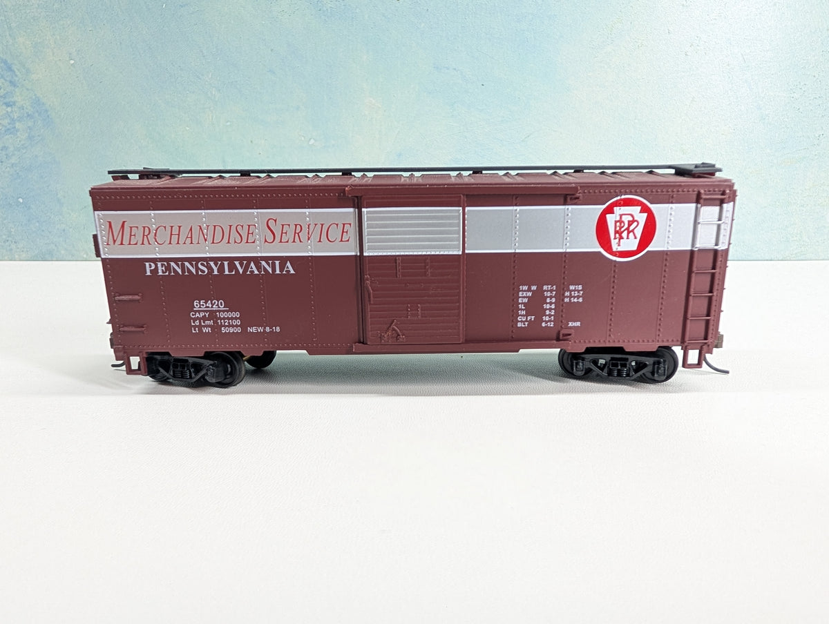 USED Mantua HO Scale 40' Box Car Pennsylvania PRR #65420 Merchandise Service