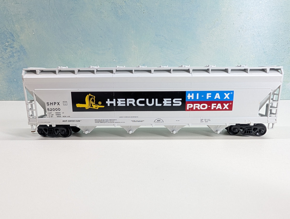 USED Athearn HO Scale ACF Centerflow Hopper Hercules SHPX #52000 Metal Wheels