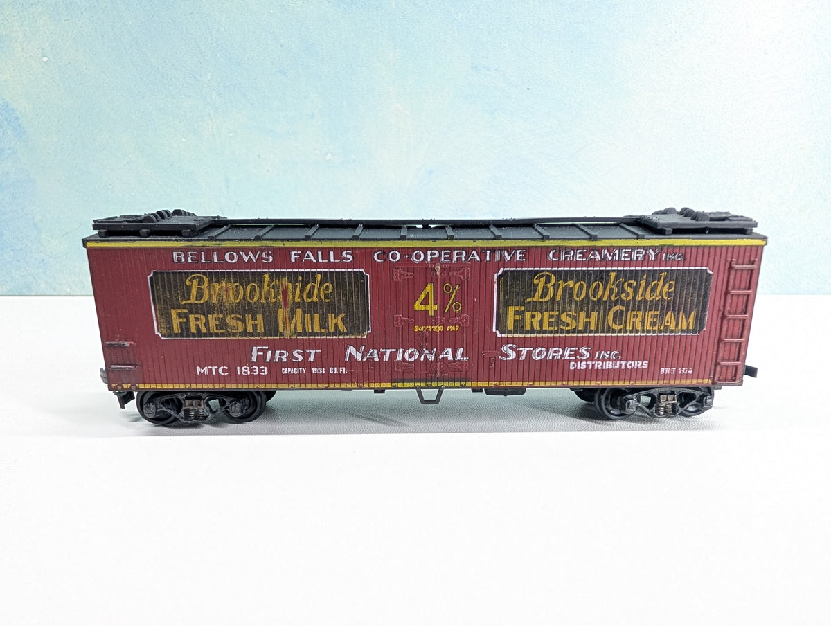 USED TRAIN MINIATURE HO Scale 40' Reefer Brookside Fresh Milk & Cream MTC #1833