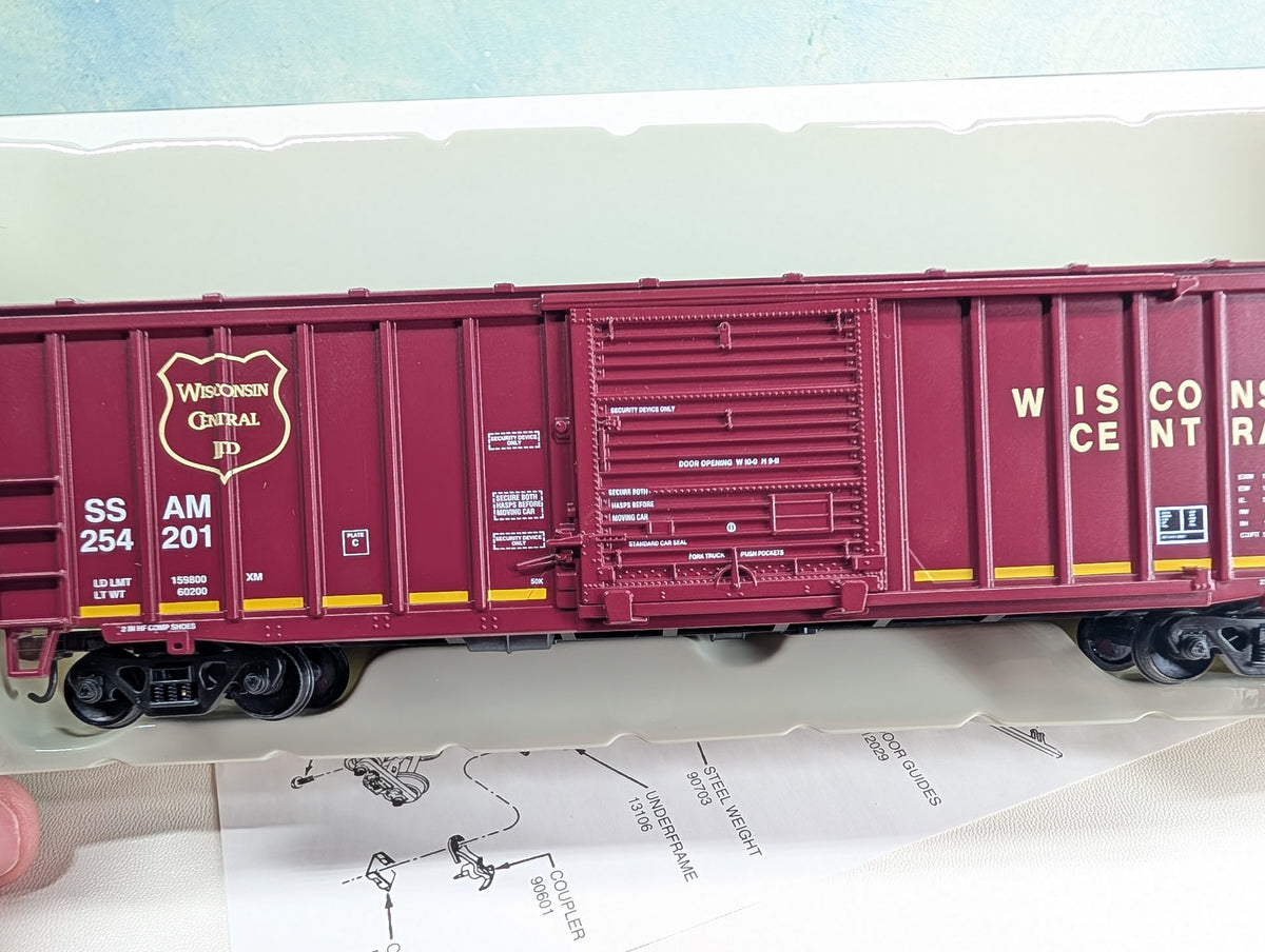 Athearn 7055 HO Scale 50' Railbox Box Car Wisconsin Central SSAM #254201