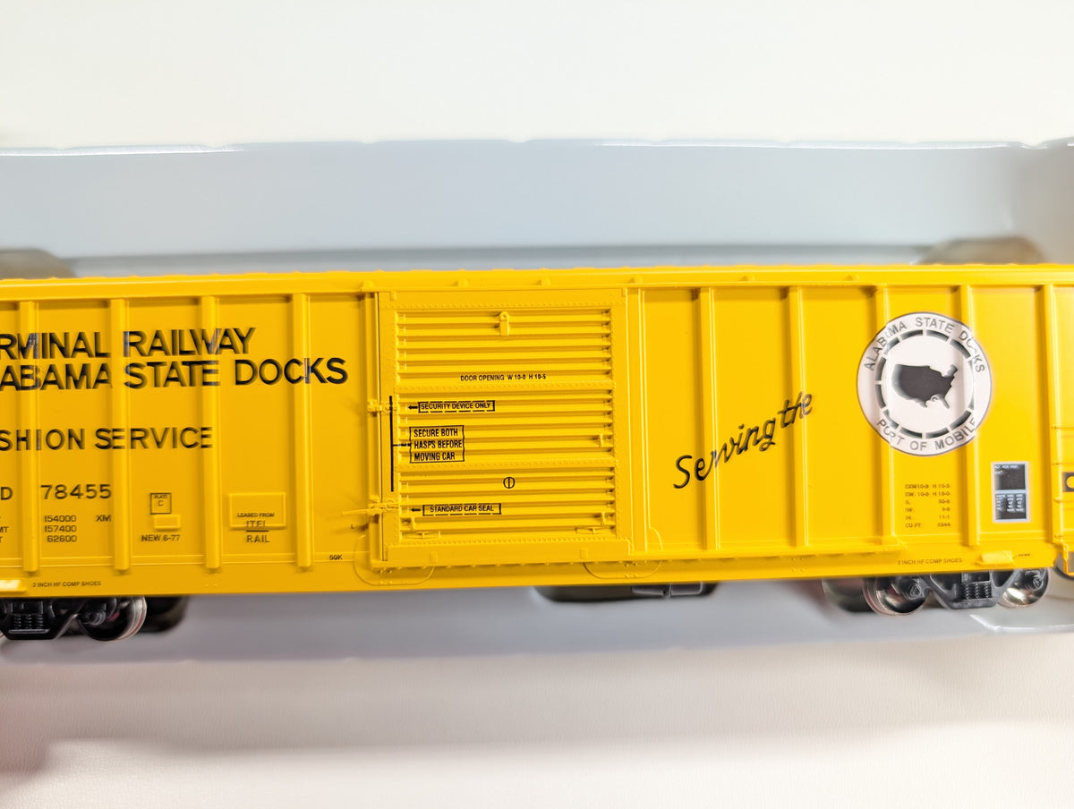 Athearn 71873 HO Scale PS 5344 Box Car Alabama State Docks TASD #78455