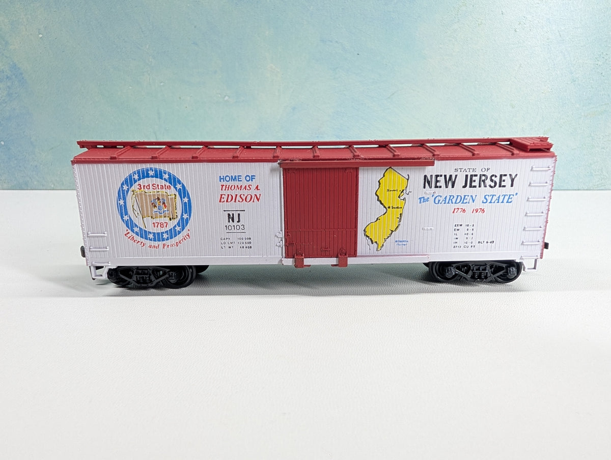 USED TRAIN MINIATURE HO Scale 40' State Car New Jersey #10103