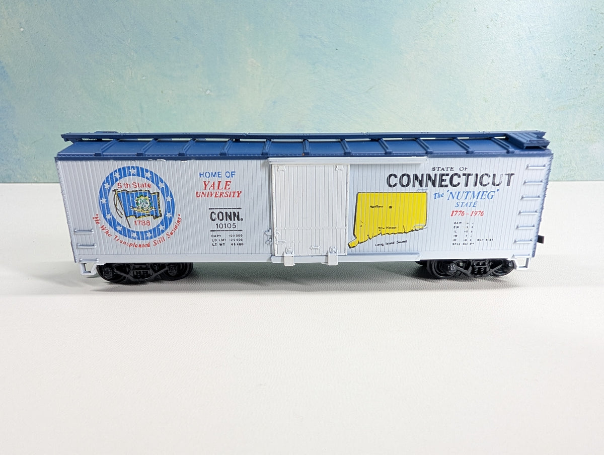 USED TRAIN MINIATURE HO Scale 40' State Car Connecticut #10105