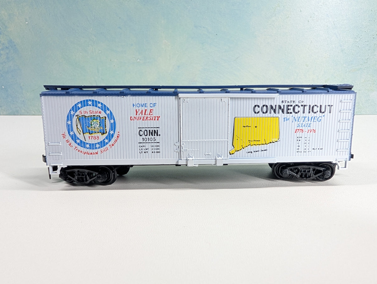USED TRAIN MINIATURE HO Scale 40' State Car Connecticut #10105