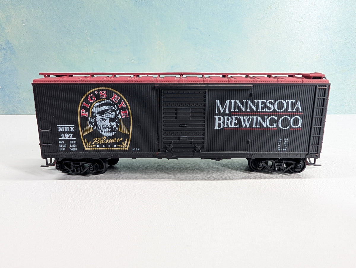 USED Athearn HO Scale 40' Wooden Billboard Car Minnesota Brewing Co. MBX #497 Pig's Eye Pilsner