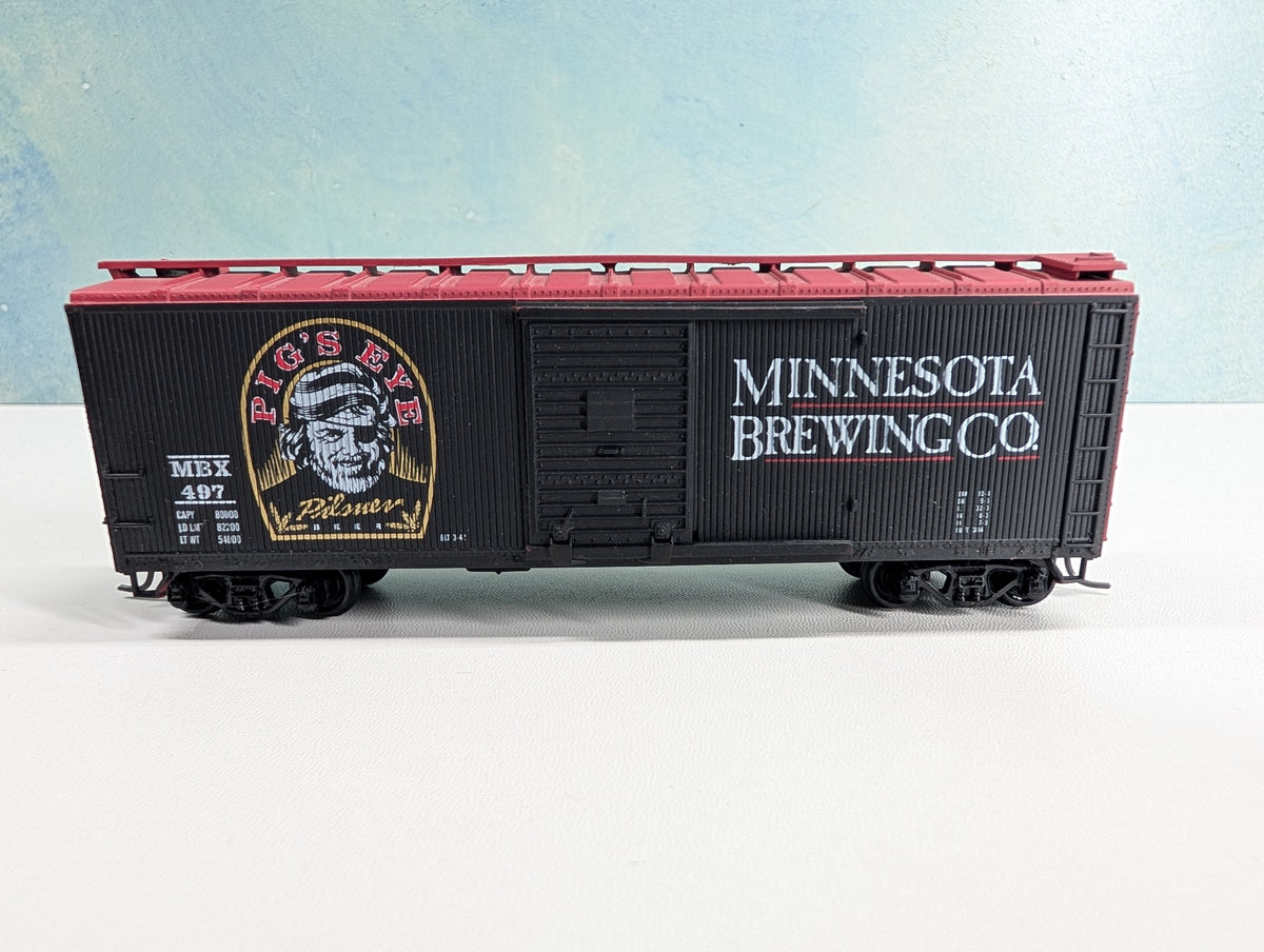 USED Athearn HO Scale 40' Wooden Billboard Car Minnesota Brewing Co. MBX #497 Pig's Eye Pilsner
