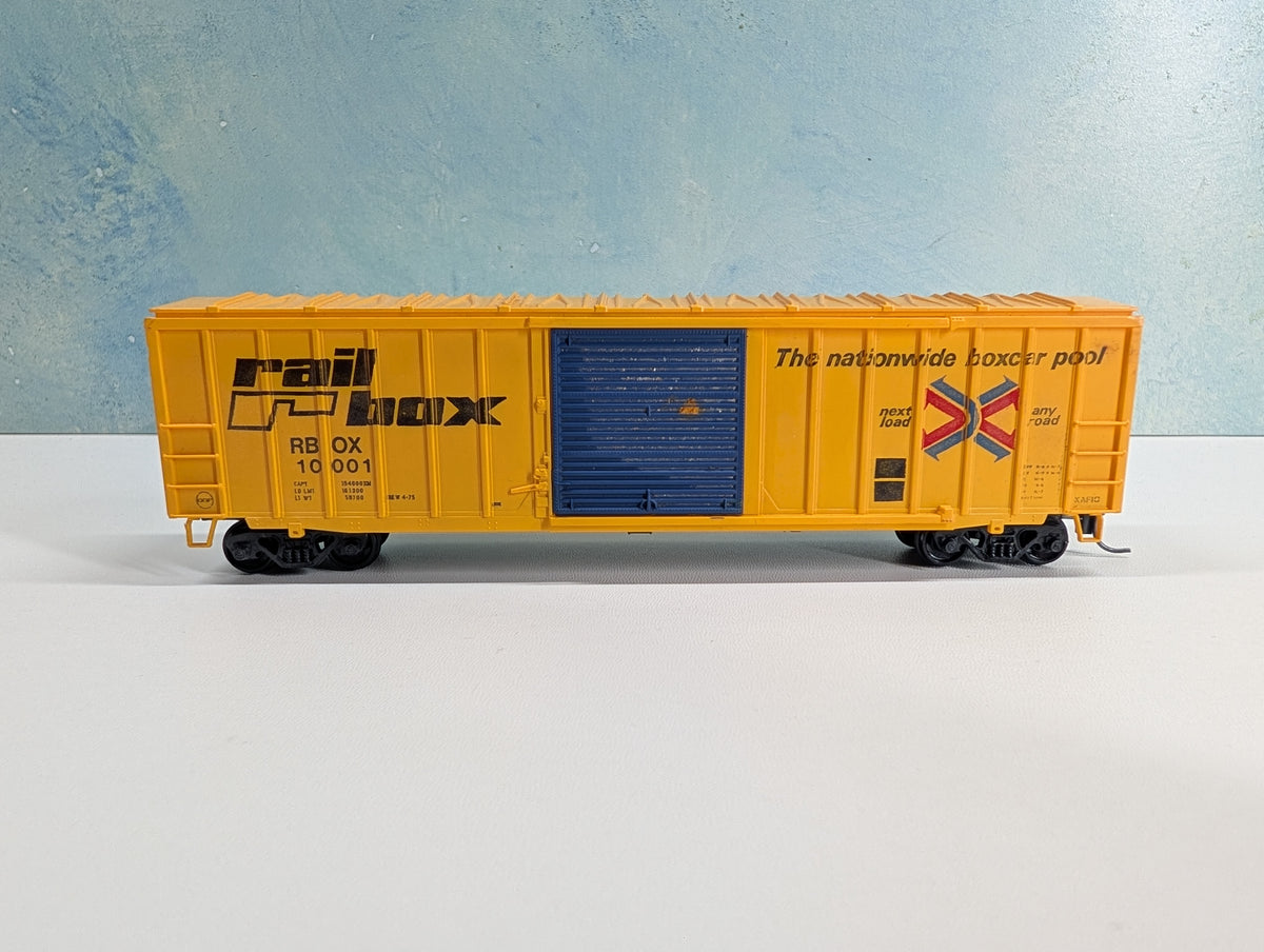 USED Athearn HO Scale 50' Box Car Railbox ROBX #10001 Blue Doors