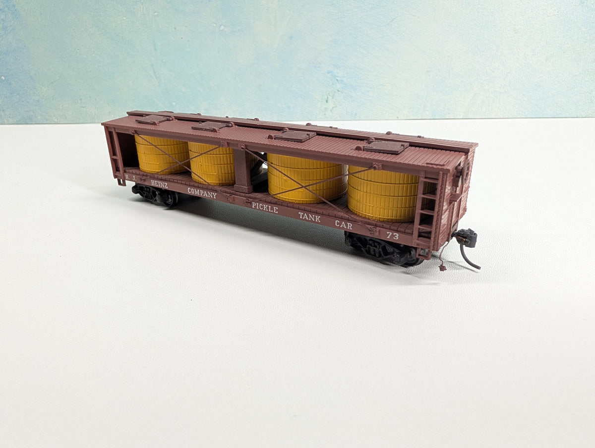 USED Athearn HO Scale Pickle Tank Car Heinz Co HJ #73 Metal Wheels