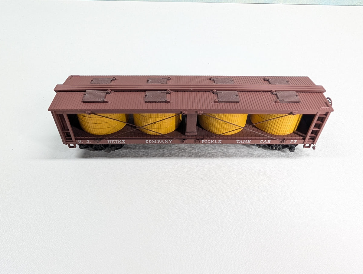 USED Athearn HO Scale Pickle Tank Car Heinz Co HJ #73 Metal Wheels