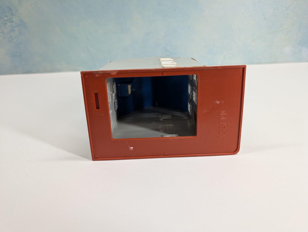 USED HO Scale Light Gray and Blue Brick House