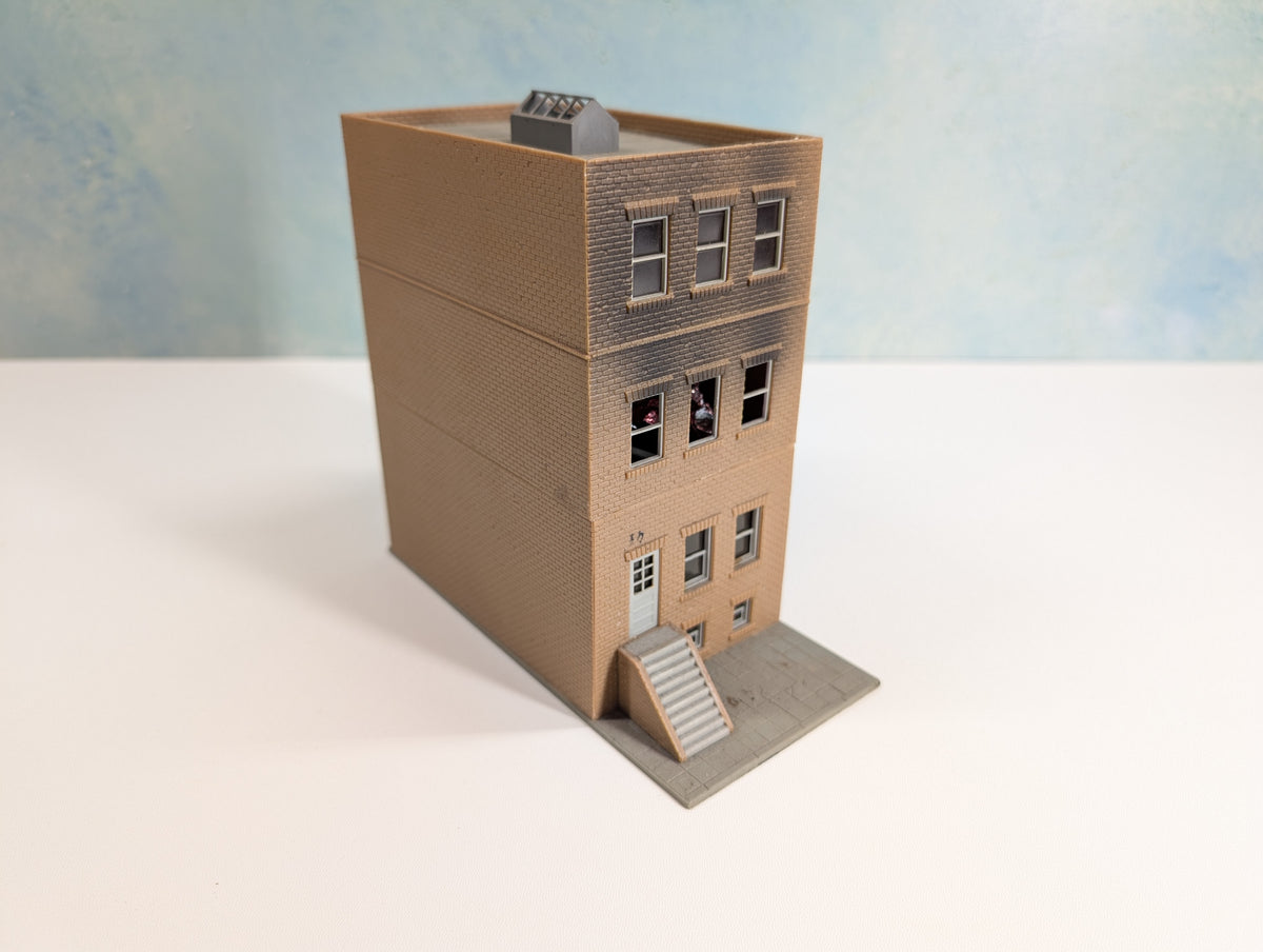 USED Model Power HO Scale Apartment Building Burned Down