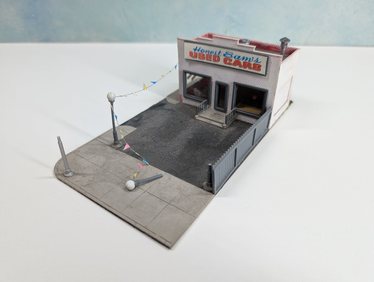 USED Tyco HO Scale Honest Sam's Used Cars, Car Dealership
